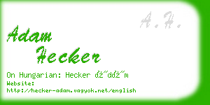 adam hecker business card